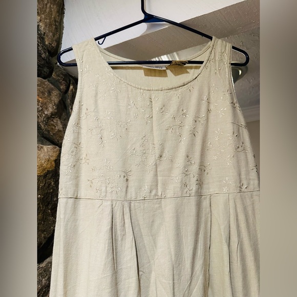 90s Kathie Lee Linen Sleeveless Dress. Size M. Excellent condition. - Picture 6 of 13